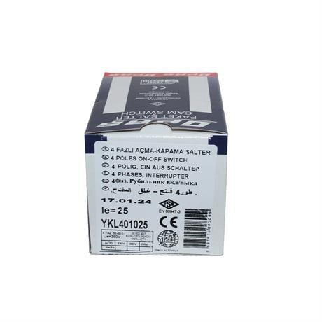 OPAŞ 4x25A 0-1 KİLİTLİ ŞALTER