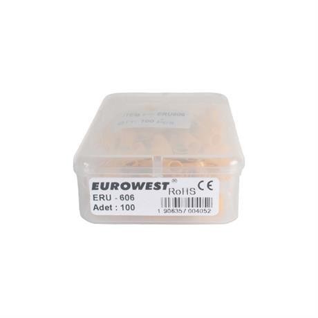 Eurowest 4,00-6,00mm M6 Yuvarlak Tip İzoleli Kablo Ucu