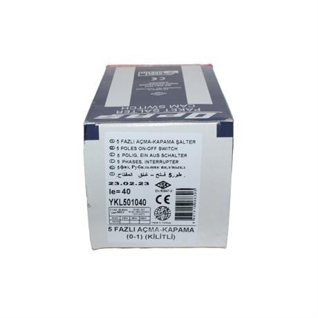 Opaş 5x40A 0-1 Aç-Kapa Kilitli Tip Şalter