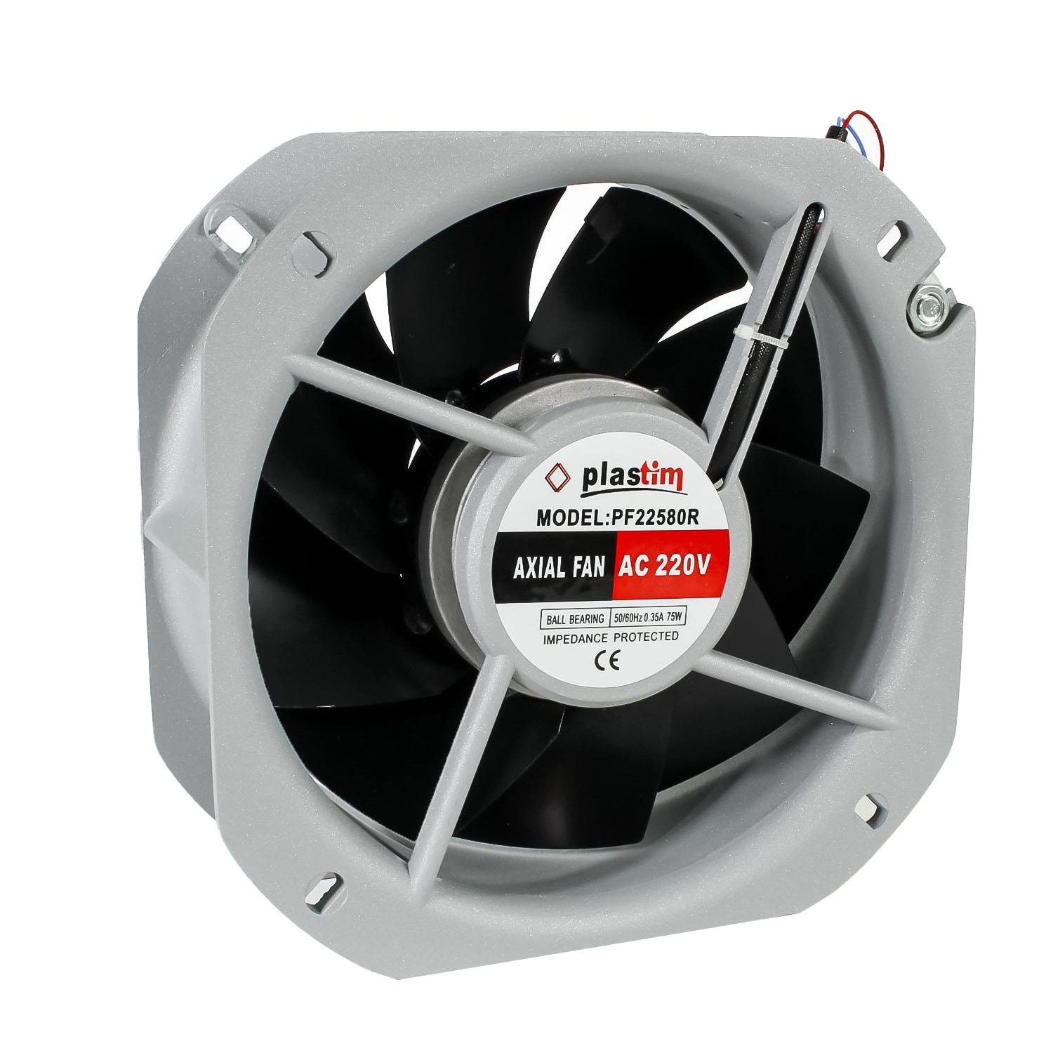 PLASTİM 225X225X80mm 220V AC RULMANLI AKSİYEL FAN