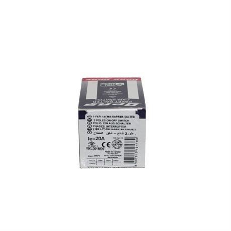 OPAŞ 2x20A 0-1 MİNİ TİP KİLİTLİ ŞALTER