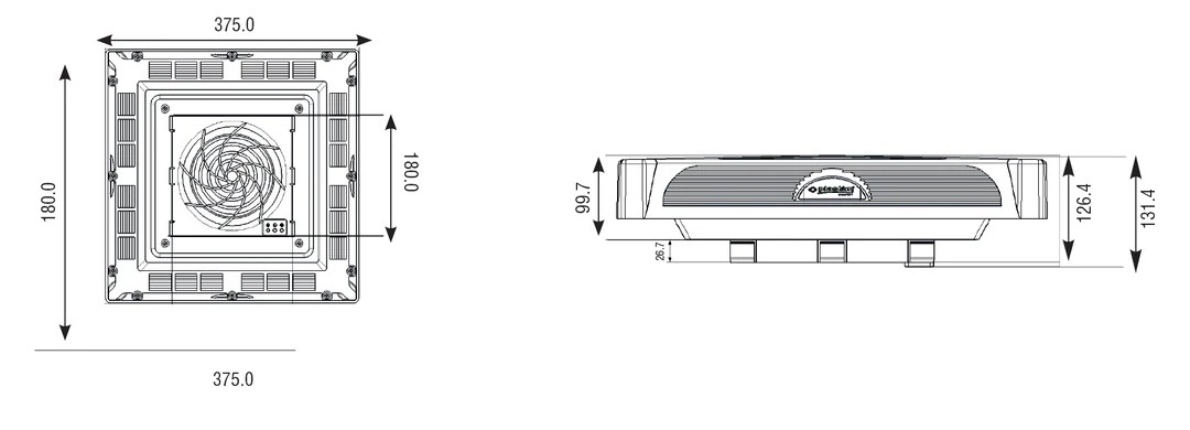 Plastim 970m3/h Desıgn Serisi Tepe Fanı - PTS6000