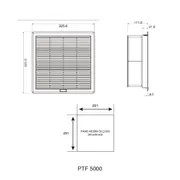 Plastim 325x325mm 850m3/H Ip54 Filtreli Fan - PTF5000