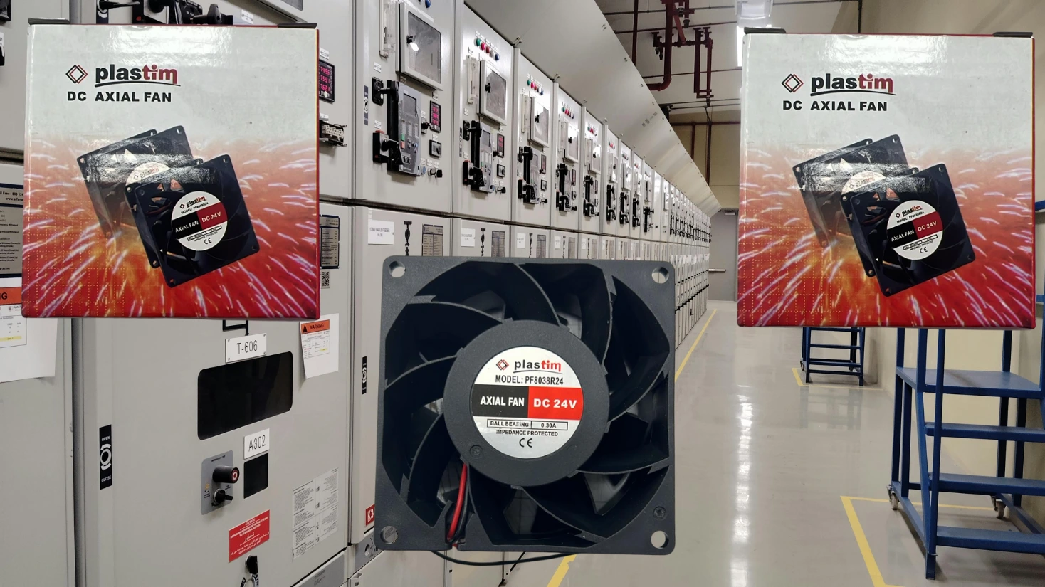 Plastim 80x80x38mm 24v Dc Bilezikli Aksiyel Fan