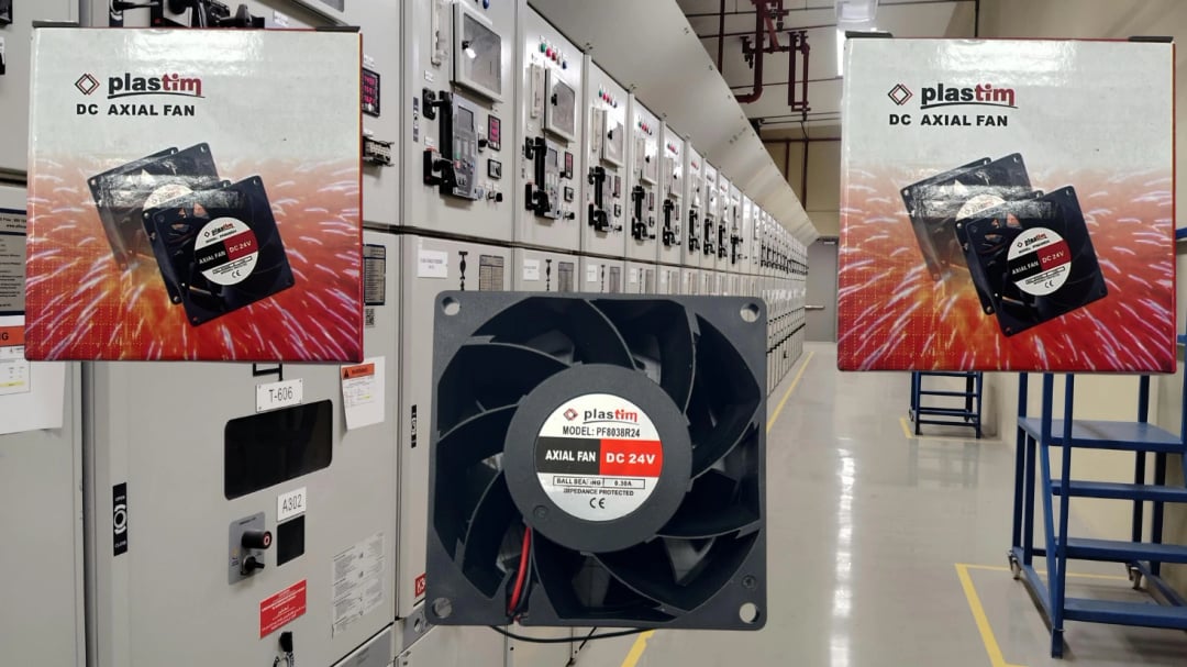 PLASTİM 80x80x38mm 24V DC Bilezikli Aksiyel Fan - Ön Görünüm 2025