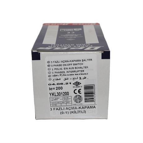 OPAŞ 3x200A 0-1 AÇ-KAPA KİLİTLİ ŞALTER