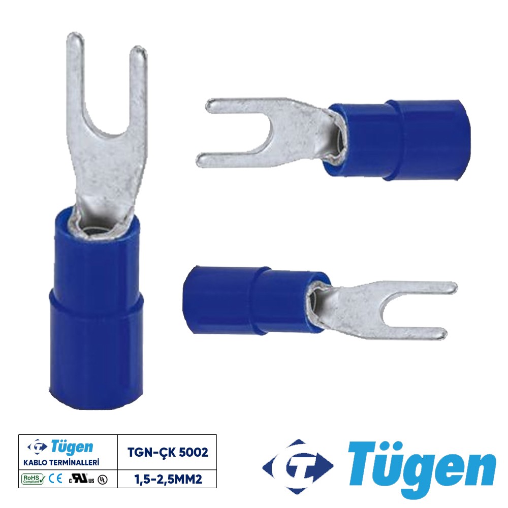 TÜGEN 1,5-2,5mm2 M5 ÇATAL KABLO UCU