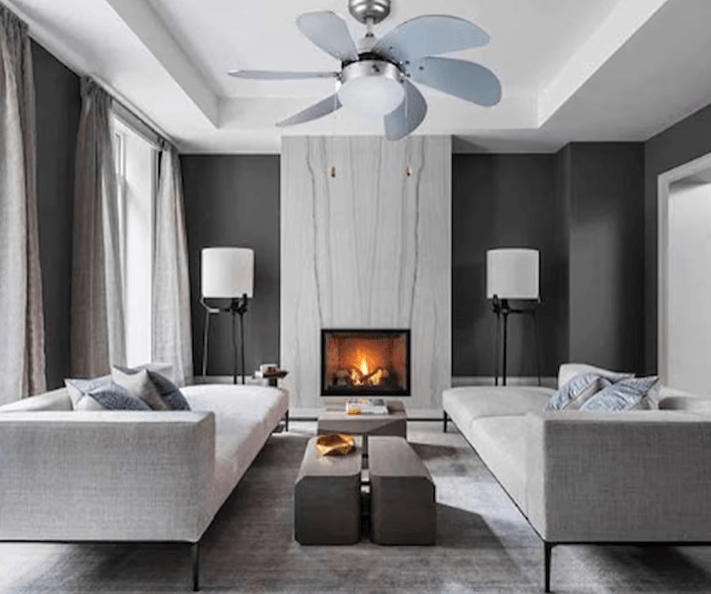 Vanti 6 Kanatlı 60w 30 İnç Avizeli Beyaz Tavan Vantilatörü