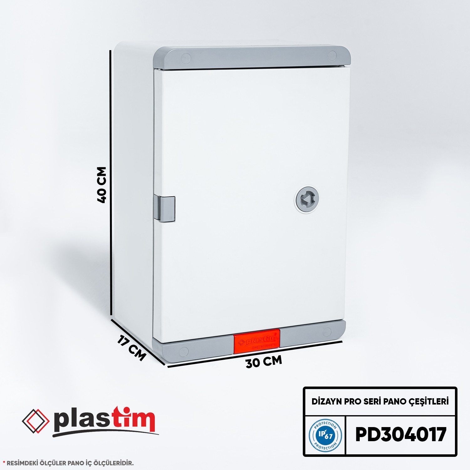 PLASTİM PANO 30X40X17CM OPAK KAPAKLI DİZAYN PRO SERİ IP67