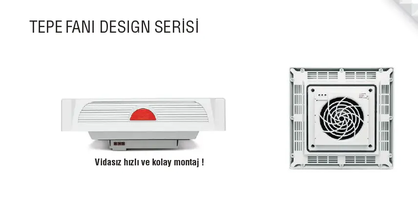 Plastim PTS6000 364x364x107mm 970m³/h IP54 Design Tepe Fanı 2025