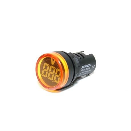 JAMESON 22mm 24-550V LEDLİ VOLTMETRE SARI