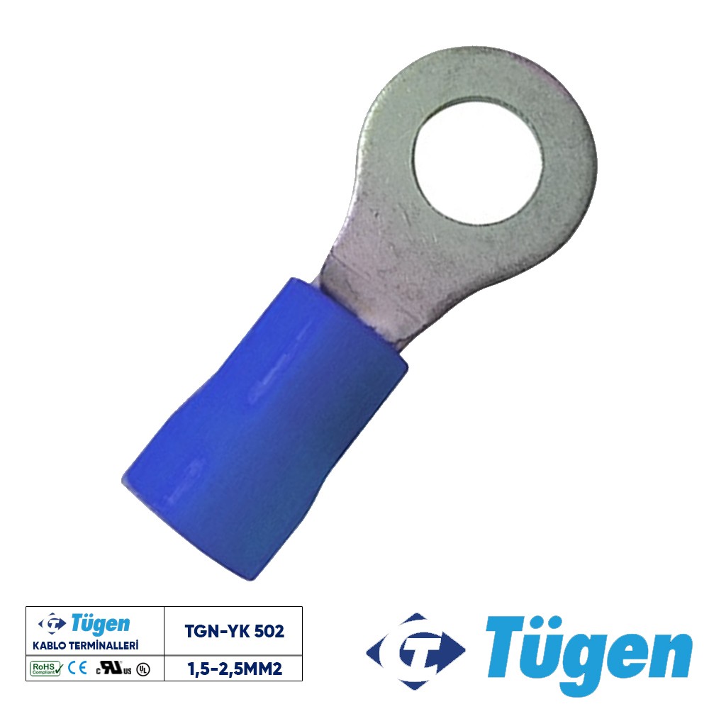 TÜGEN 1,5-2,5mm2 M5 YUVARLAK KABLO UCU