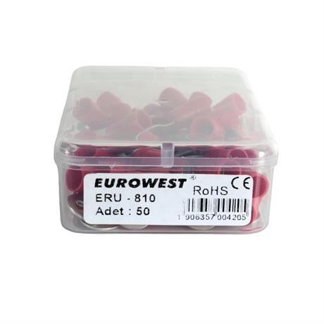 Eurowest 8,00-10,00mm M8 Yuvarlak Tip İzoleli Kablo Ucu