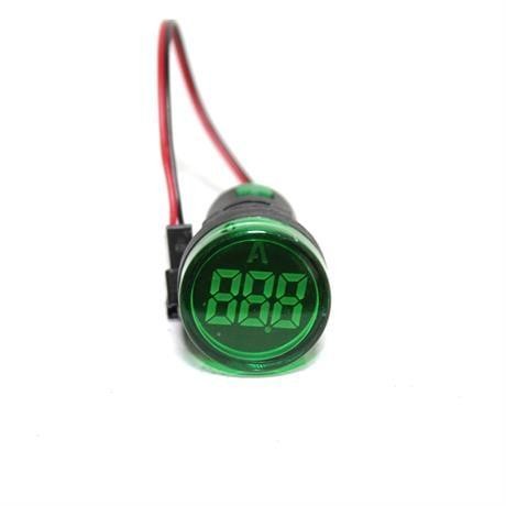 JAMESON 22MM 0-100A LEDLİ AKIM TRAFOLU AMPERMETRE YEŞİL