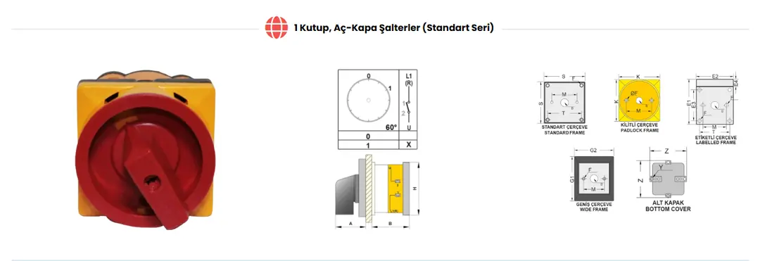 Opaş 1x10A 0-1 Kilitli Aç Kapa Paket Şalter 2025