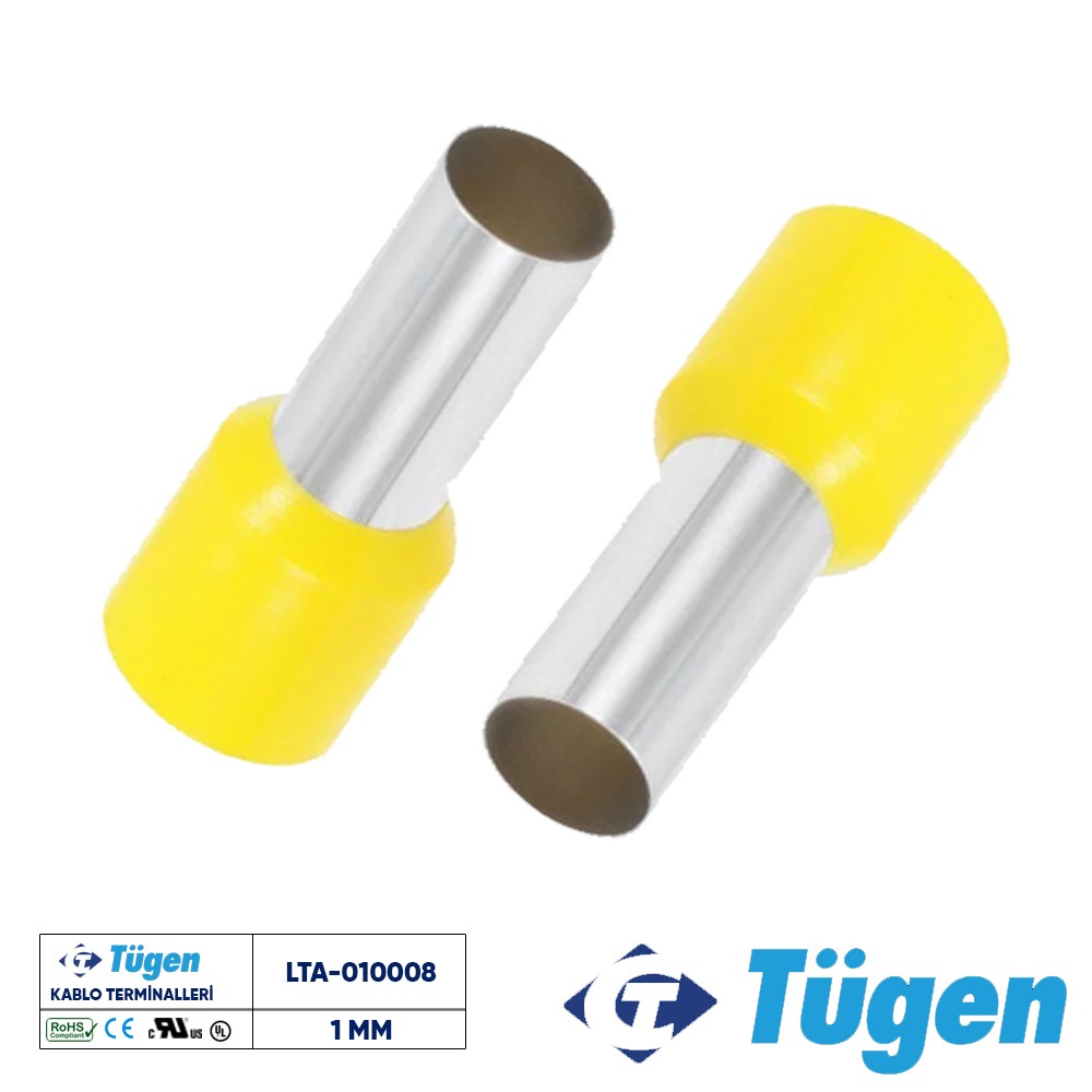 TÜGEN 1,00mm İZOLELİ YÜKSÜK SARI