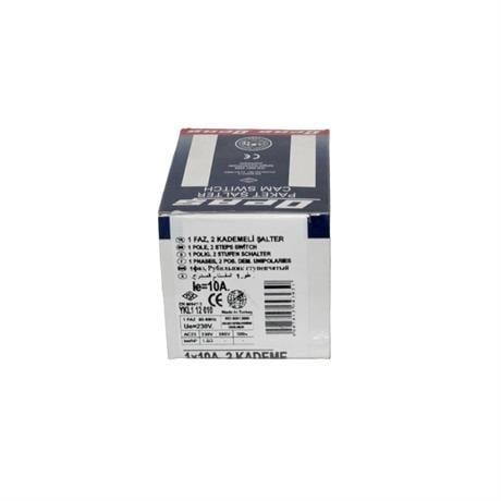 OPAŞ 1X10A 2 KADEMELİ KİLİTLİ ŞALTER