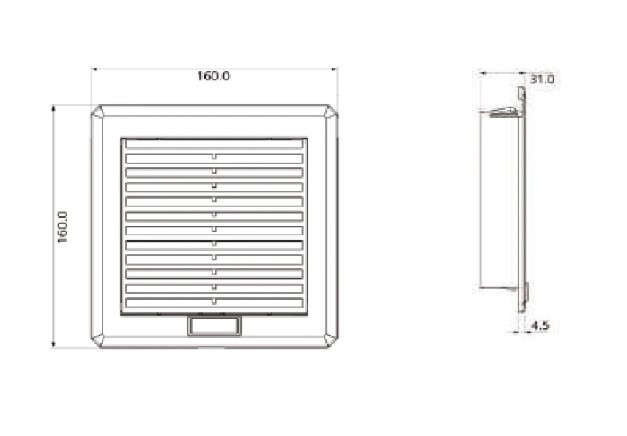 PLASTİM 160X160mm IP54 FİLTRE