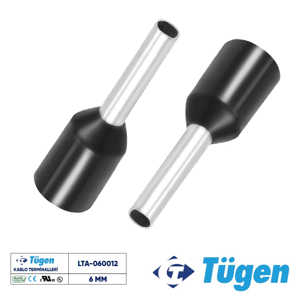 TÜGEN 6,00mm İZOLELi YÜKSÜK SİYAH