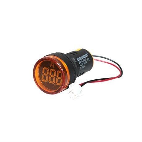 EUROWEST 22MM 0-100A LEDLİ AMPERMETRE SARI