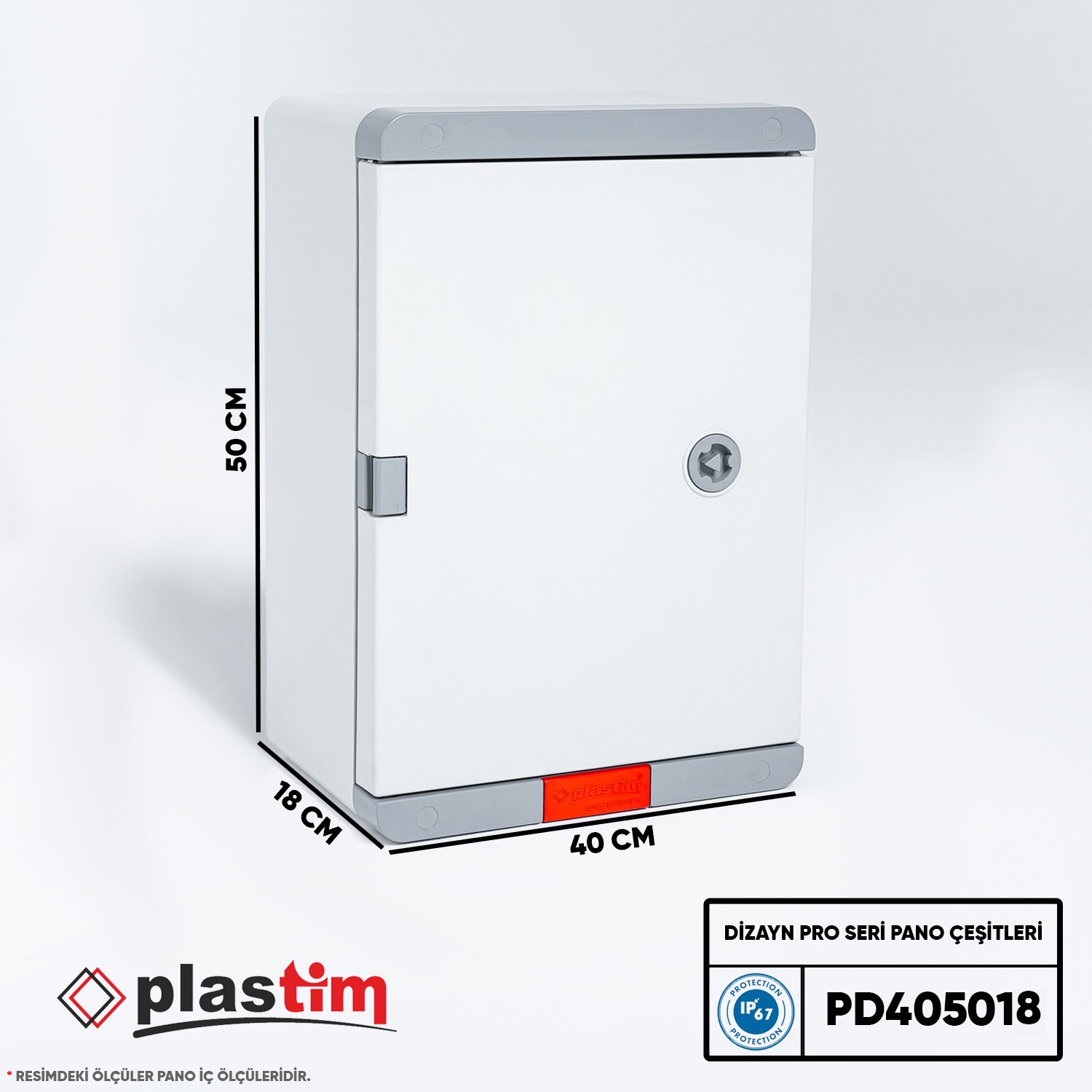 PLASTİM PANO 40X50X18CM OPAK KAPAKLI DİZAYN PRO SERİ IP67