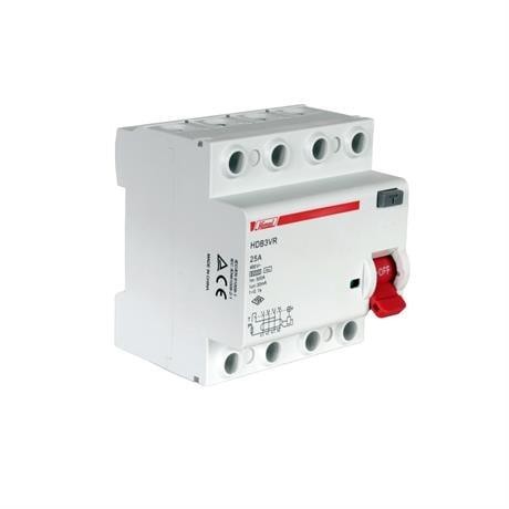 HİMEL 6kA 30mA 25 A 3P+N Kaçak Akım Rölesi