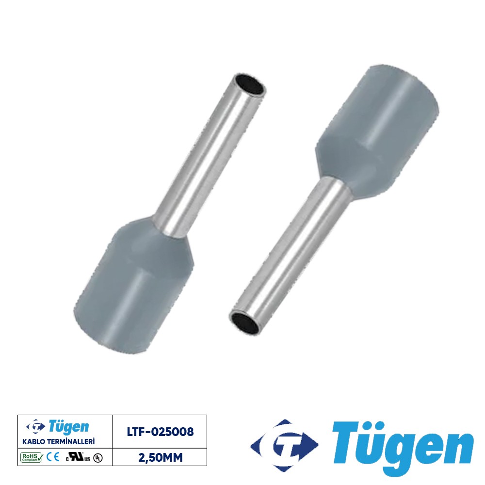 TÜGEN 2,50mm İZOLELİ YÜKSÜK GRİ