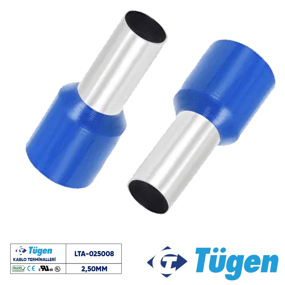 TÜGEN 2,50mm İZOLELİ YÜKSÜK MAVİ