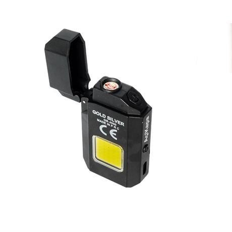 Gold Silver COB LED Type-C Şarjlı Elektrikli Çakmak Cep Feneri GS-4000