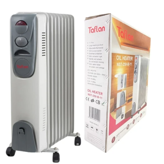 Taflan 11 Dilim 2500W Termostatlı Yağlı Radyatör