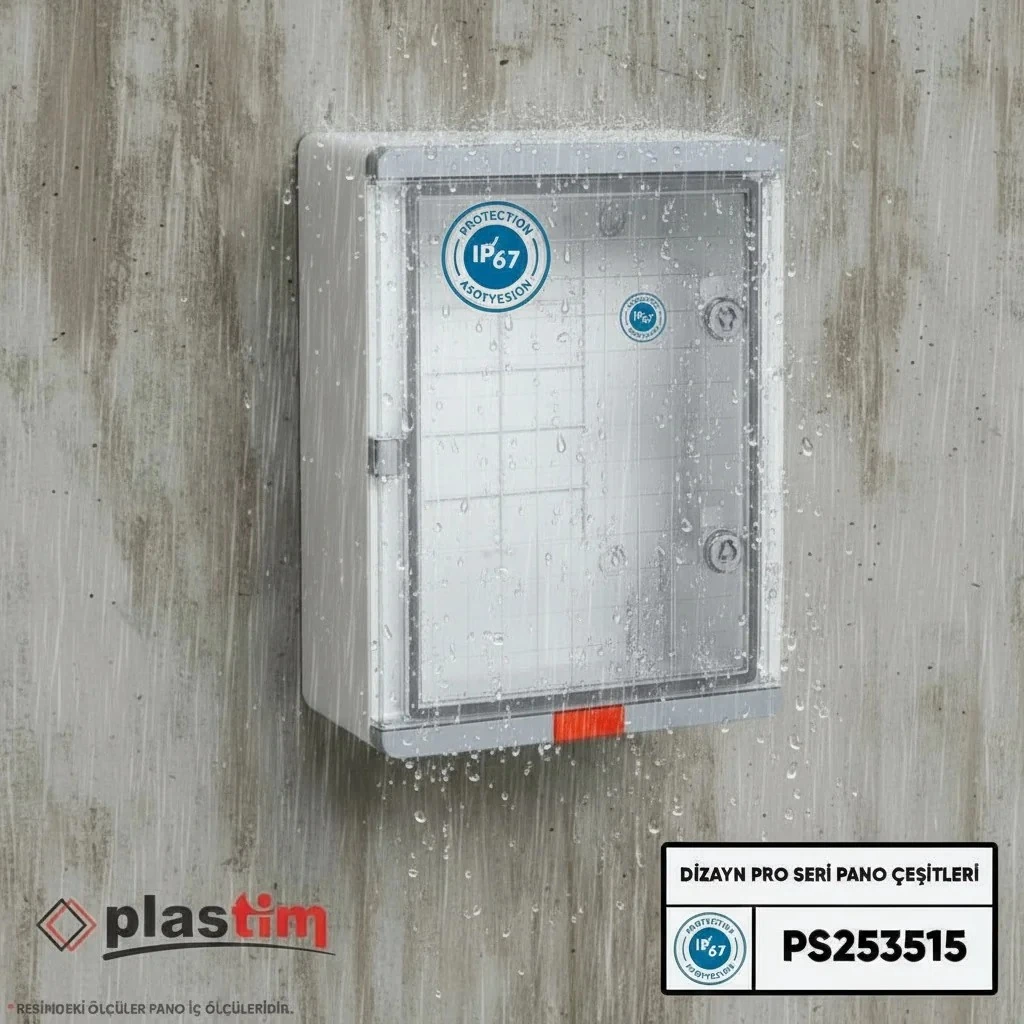 Plastim Pano 25x35x15cm Şeffaf Kapaklı Dizayn Pro Seri IP67