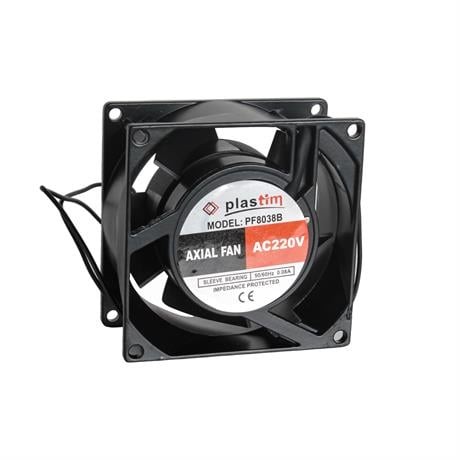 PLASTİM 80X80X38mm 220V AC BİLEZİKLİ AKSİYEL FAN