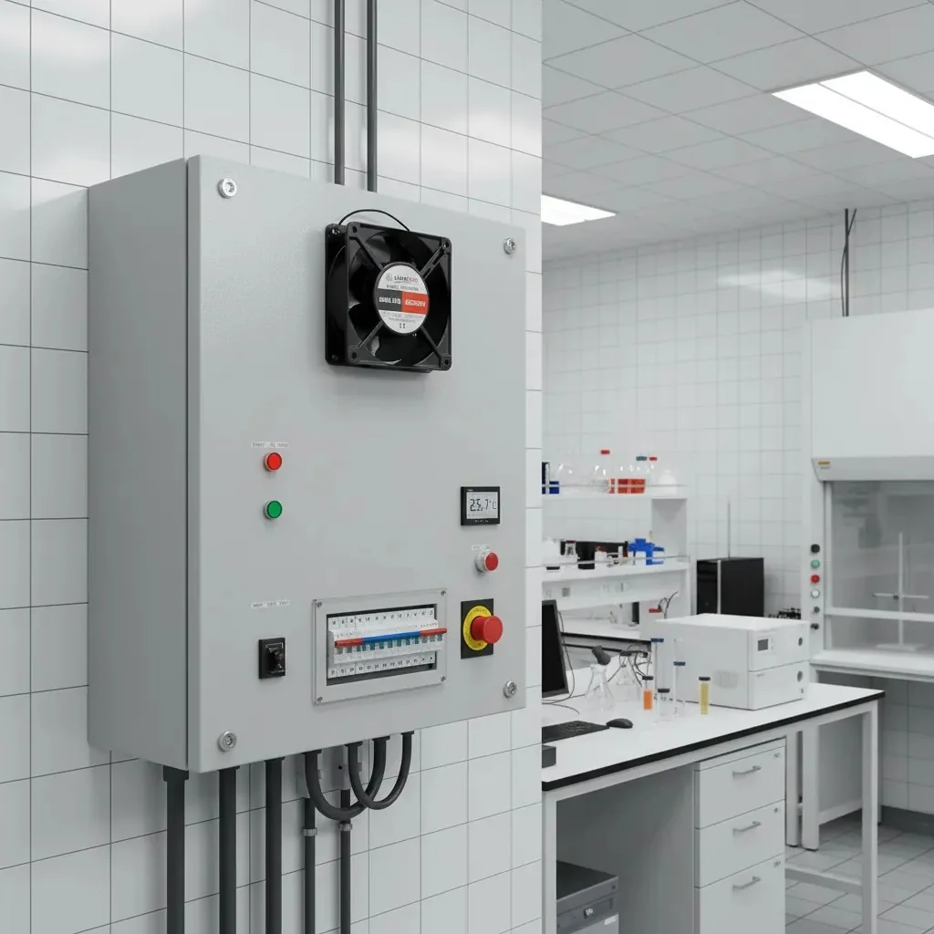 PLASTİM 120x120x38mm 220V AC Bilezikli Aksiyel Fan - Ön Görünüm 2025