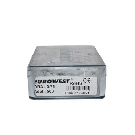 Eurowest 2x0,75mm Beyaz Çift Girişli İzoleli Yüksük
