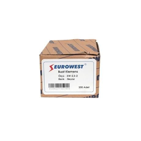 EUROWEST 0,50-2,5mm GEÇMELİ BUAT KLEMENSİ BEYAZ