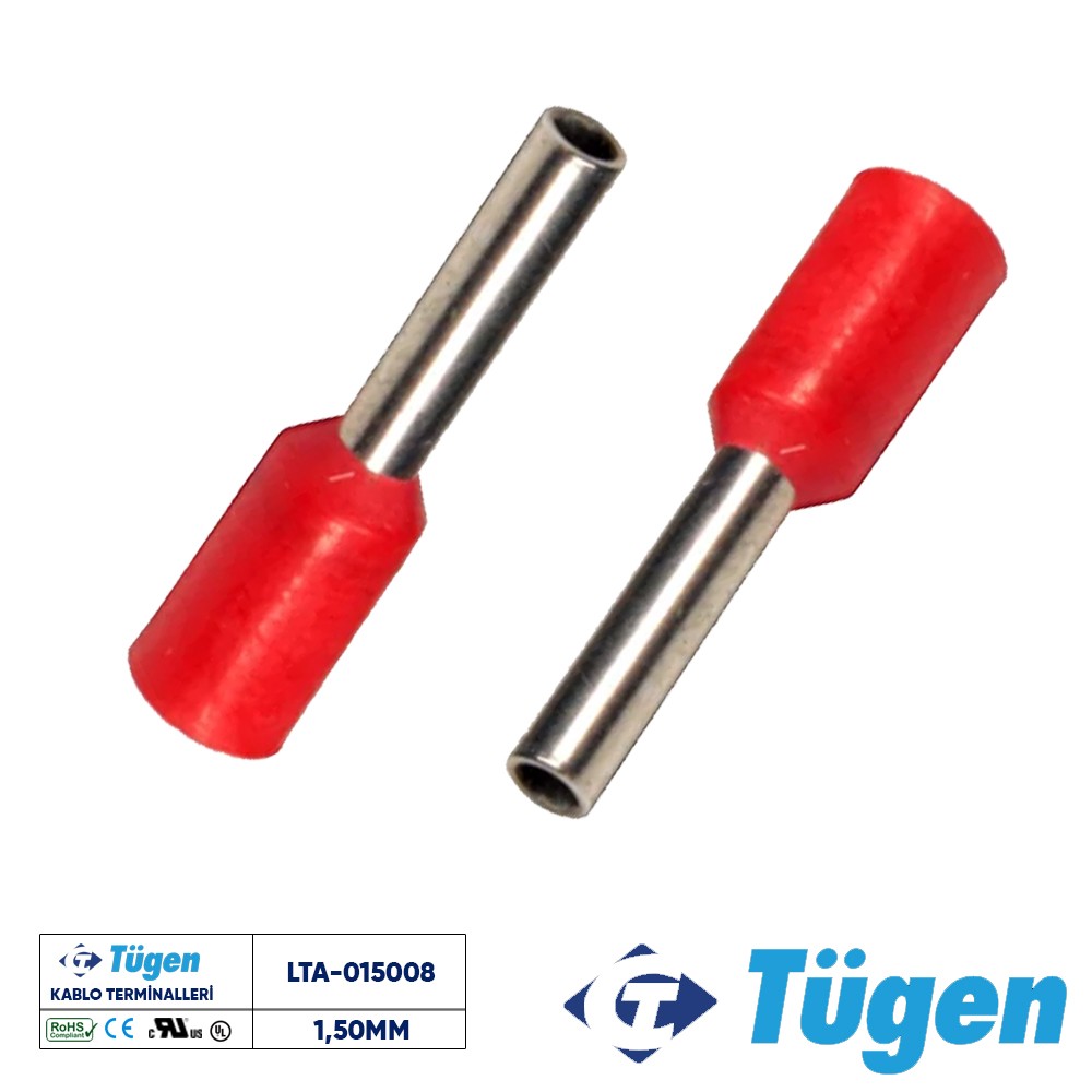 TÜGEN 1,50mm İZOLELİ YÜKSÜK KIRMIZI