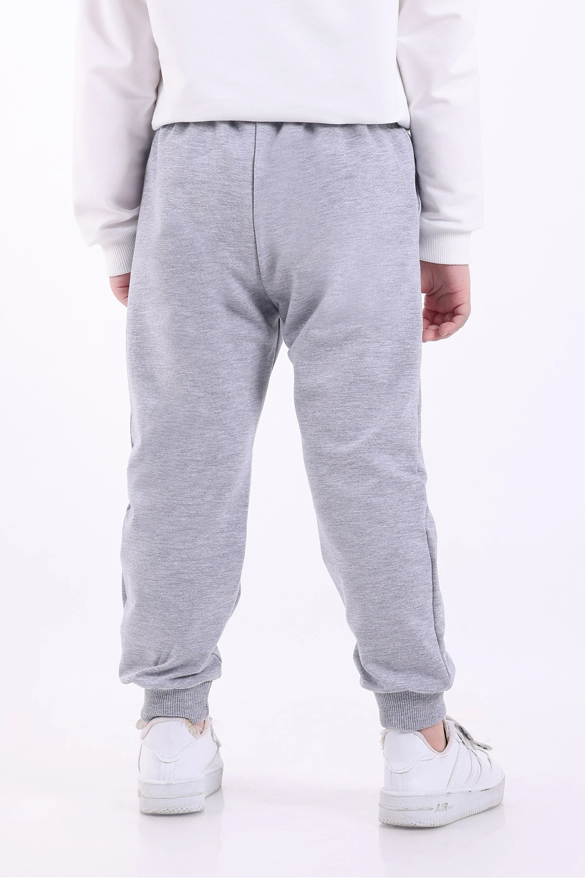 2 iplik Erkek Çocuk Cepli Gri Eşofman Altı (Şardonsuz)