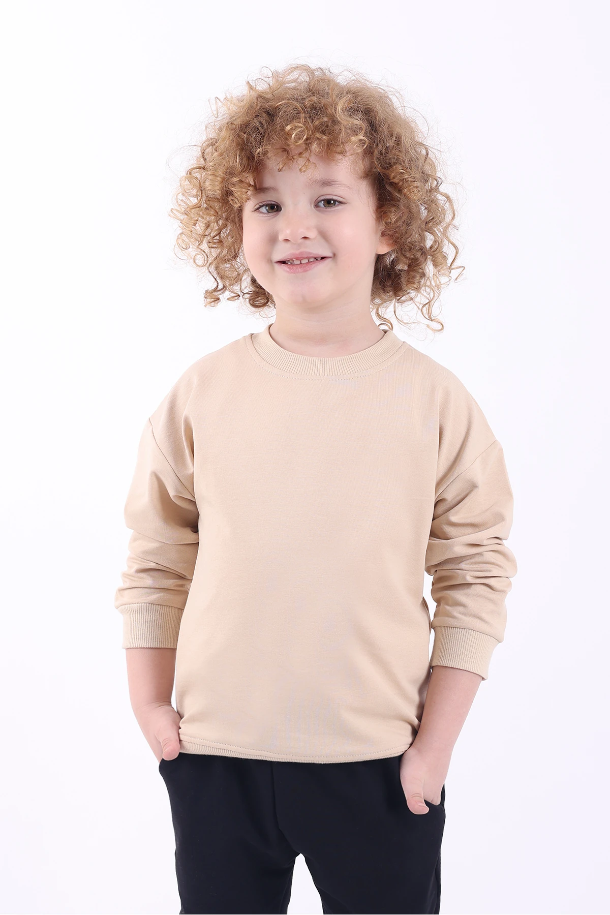 3 Lü Set Mevsimlik Oversize Basic Sweatshirt (GRİ BEYAZ BEJ)