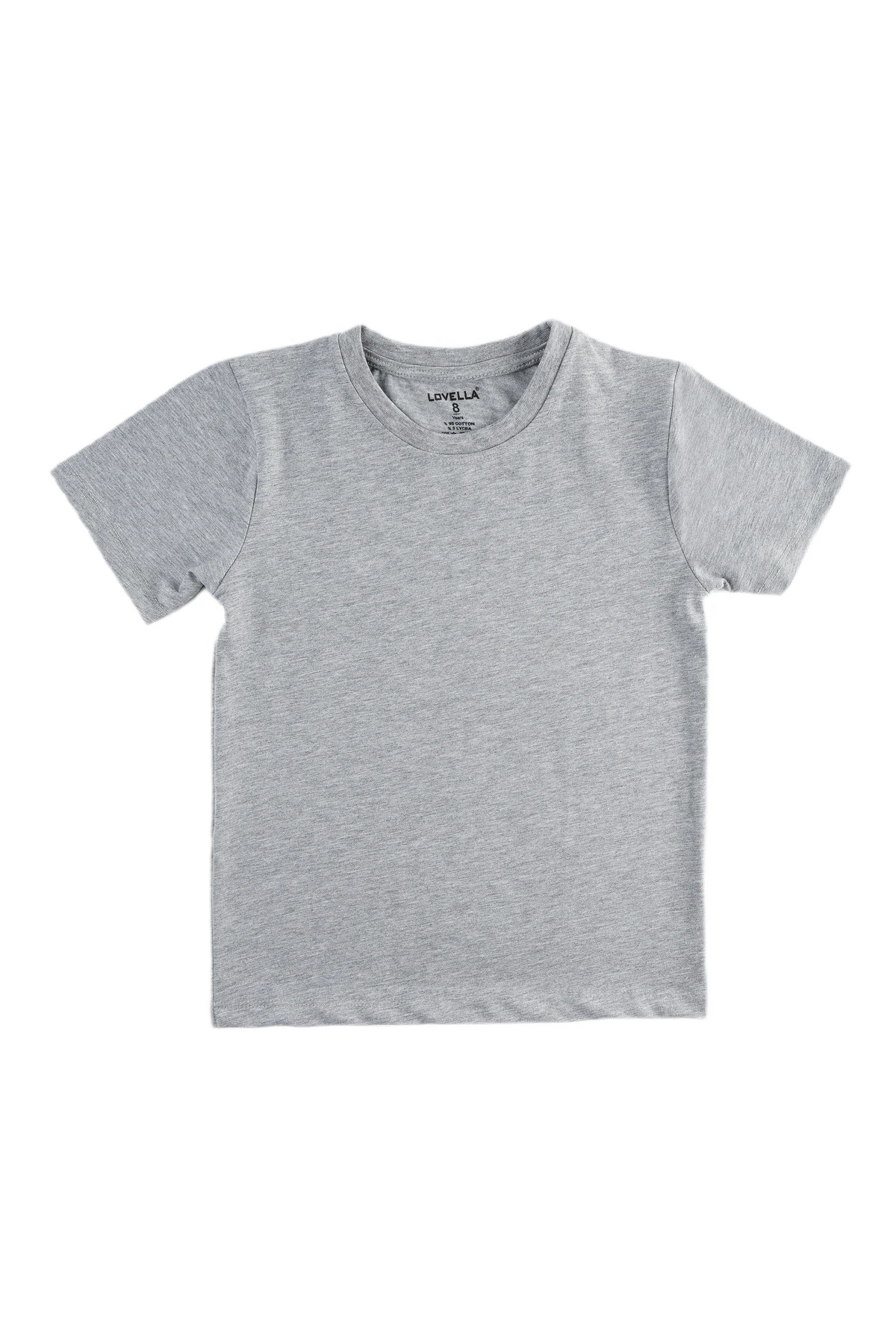 Unisex Kız Erkek Çocuk Badi Beyaz Kısakol Bisiklet Yaka Beyaz Tişört