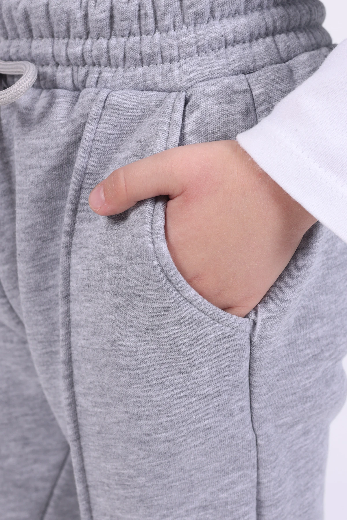 Kışlık 3 iplik İçi Polarlı Cepli Kız ve Erkek Çocuk Siyah Lacivert Gri Eşofman Altı (3 lü set)