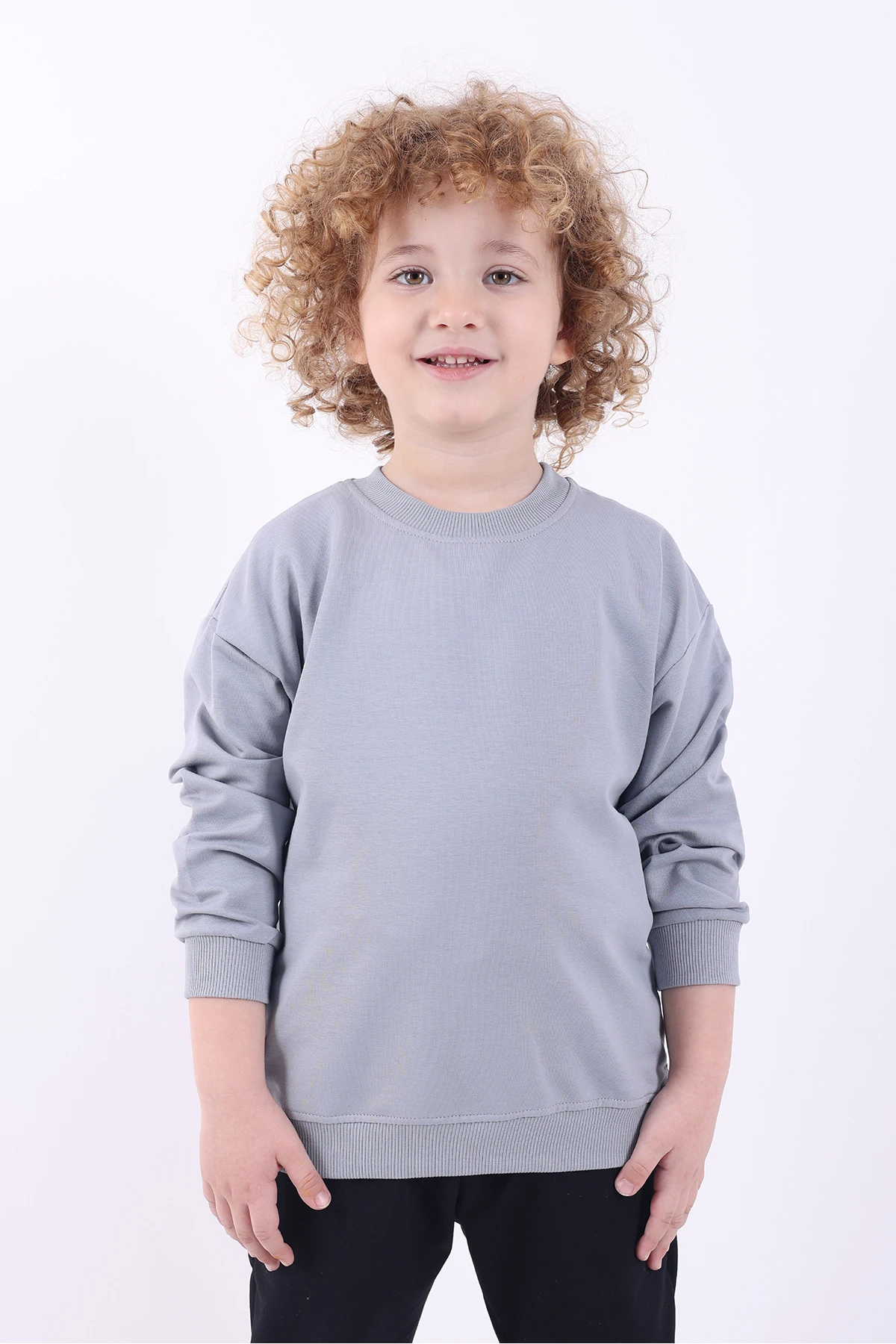 3 Lü Set Mevsimlik Oversize Basic Sweatshirt (GRİ BEYAZ BEJ)