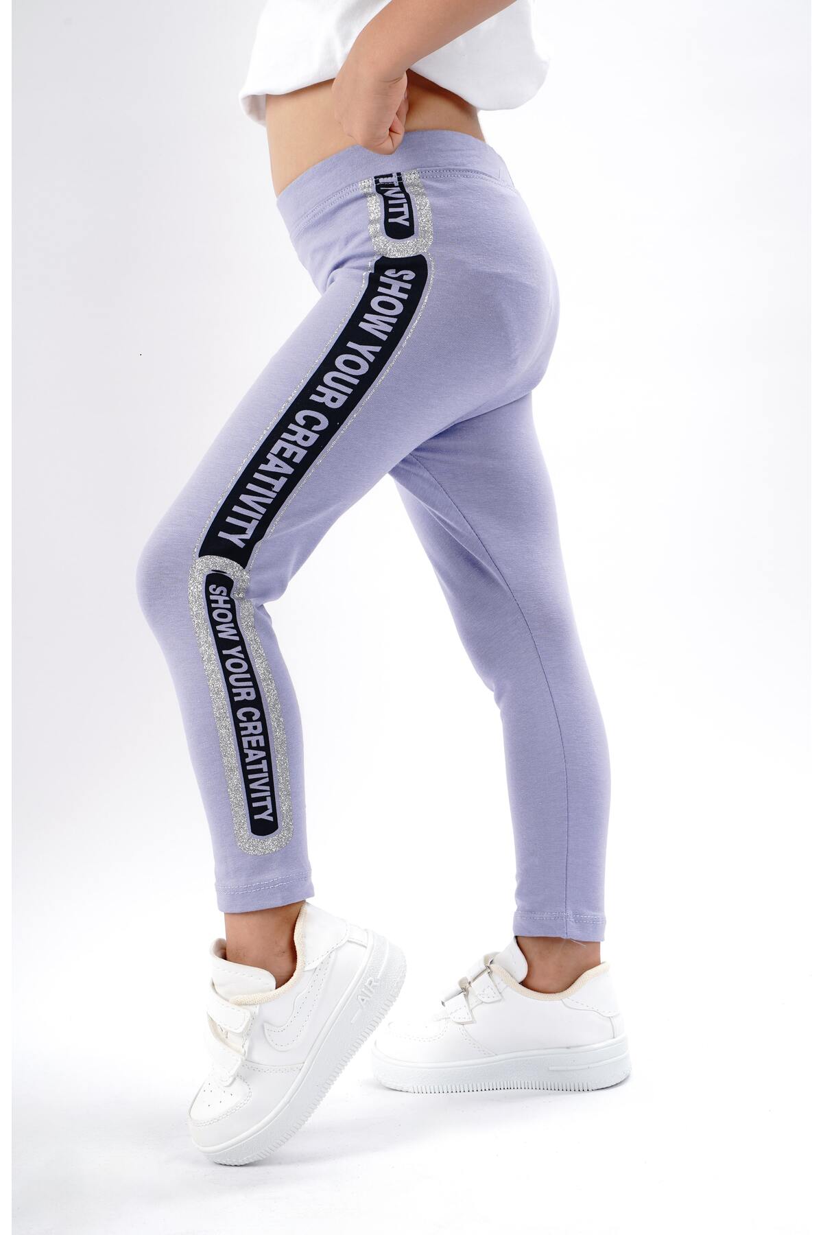 kız çocuk tayt pamuklu likralı uzun tayt