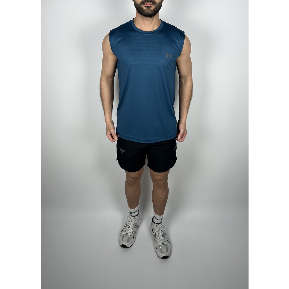 Brooks Petrol Blue Performance Sleeveless T-shirt  |  1031