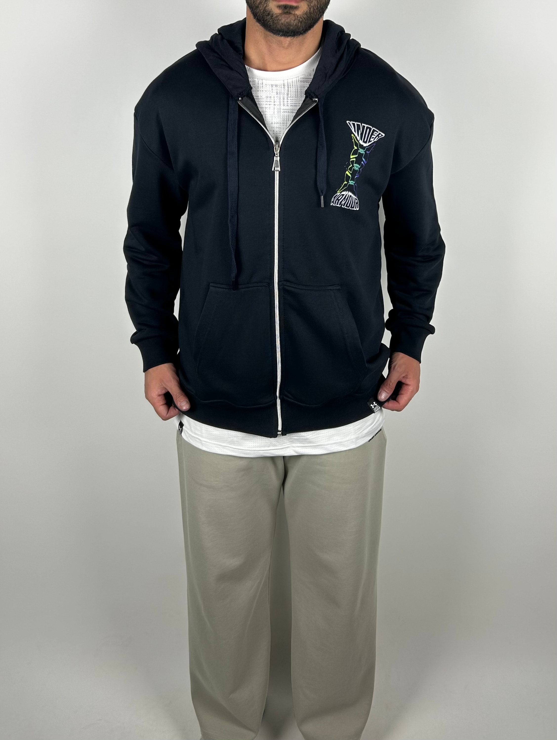 Full Zip Kingston Oversize Hoodie Cotton Sweatshirt  |  3313