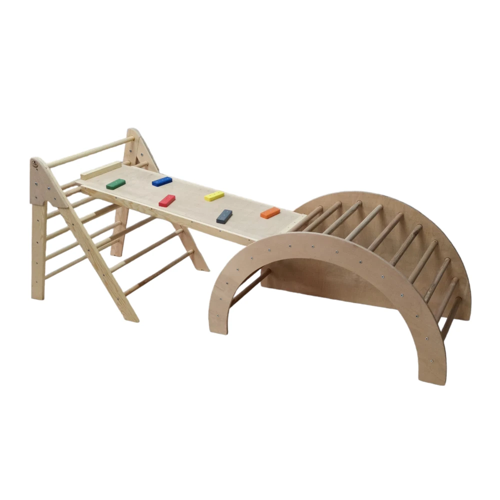 Pikler üçgeni kaydırak ve salıncak seti