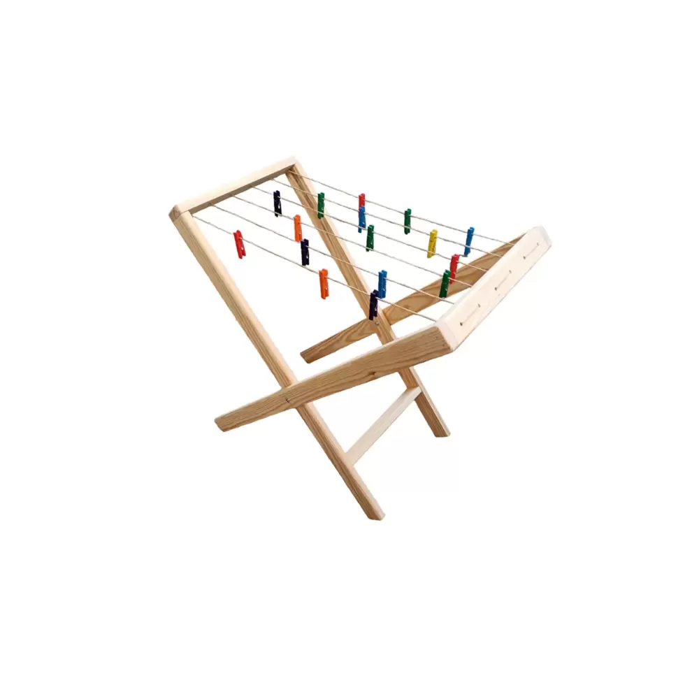 Montessori Ahşap Çamaşır Askısı Mandal Hediyeli