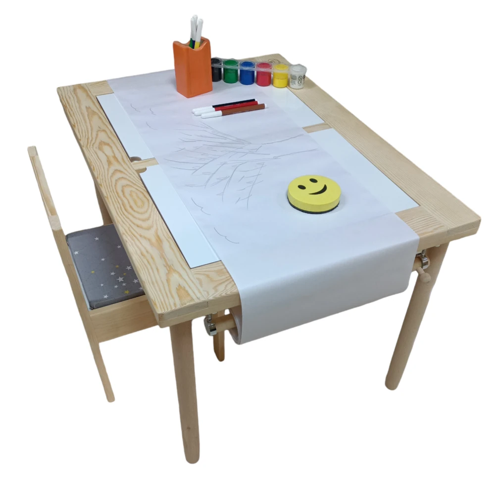 Ahşap Duyu Masası 1 sandalyeli