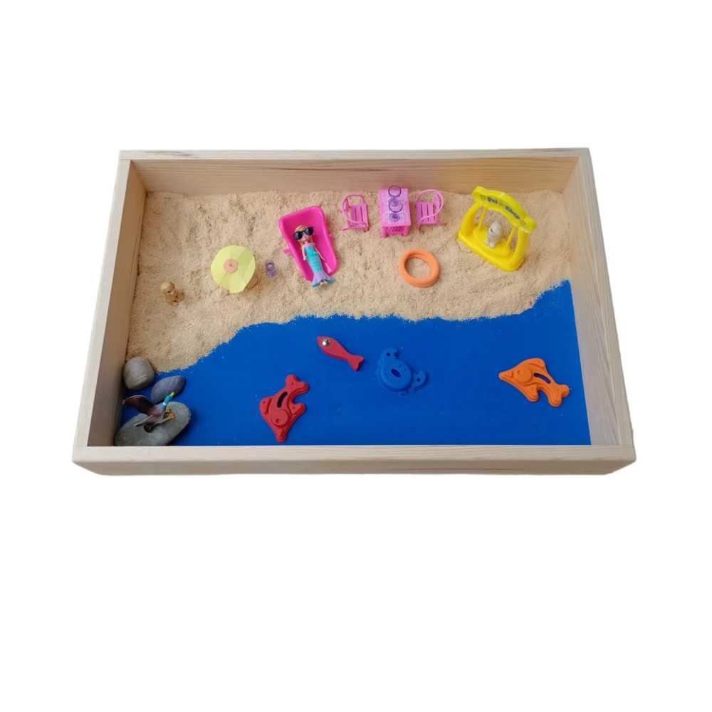 Eğitici Ahşap Kum Tepsisi Büyük