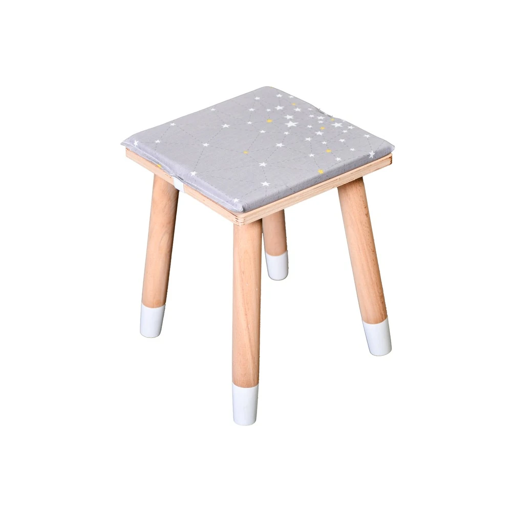 Ahşap Çocuk Taburesi Minderli