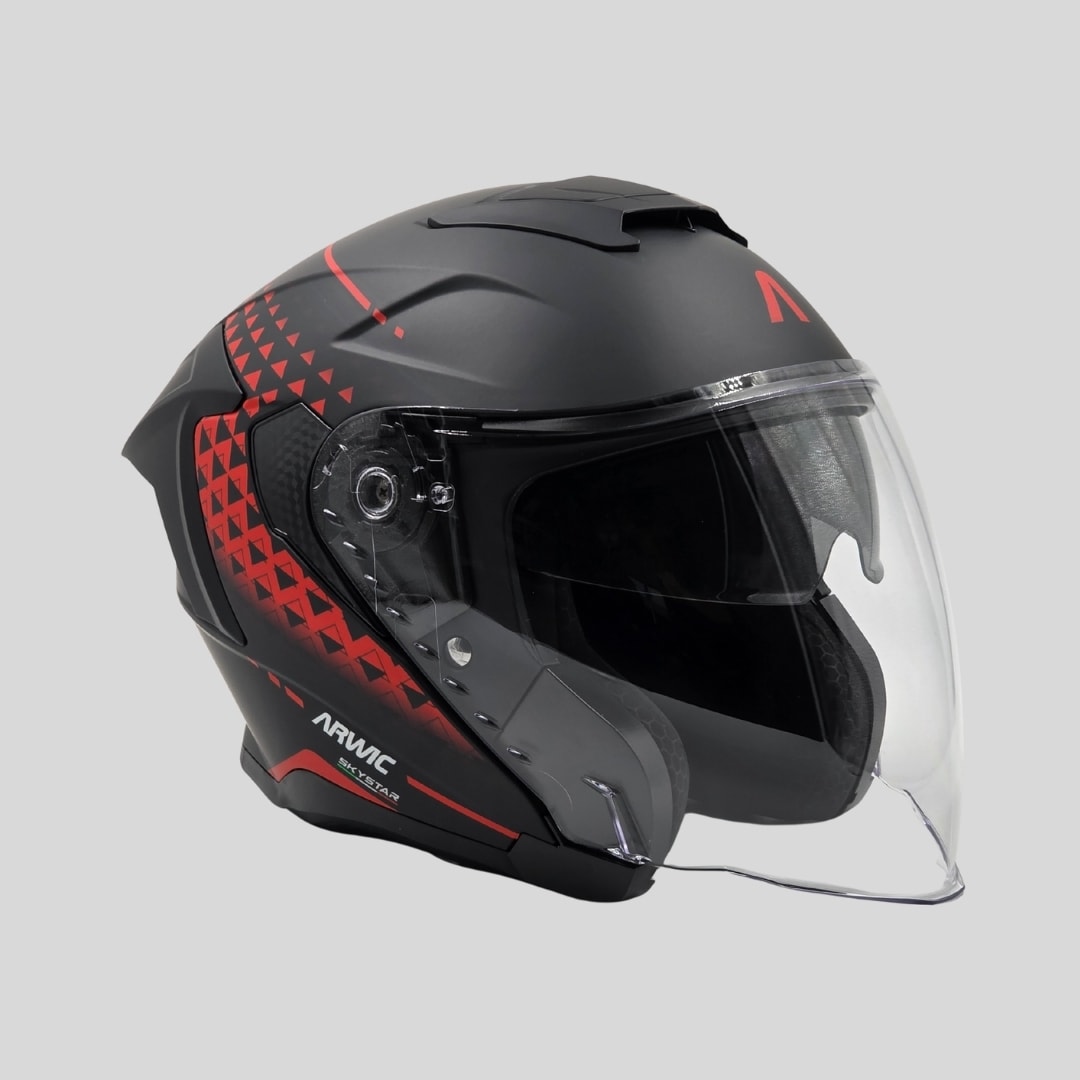 Arwic Skystar Yarım Kask Motosiklet Kaskı - AR836 - ECE-R 22.06 image